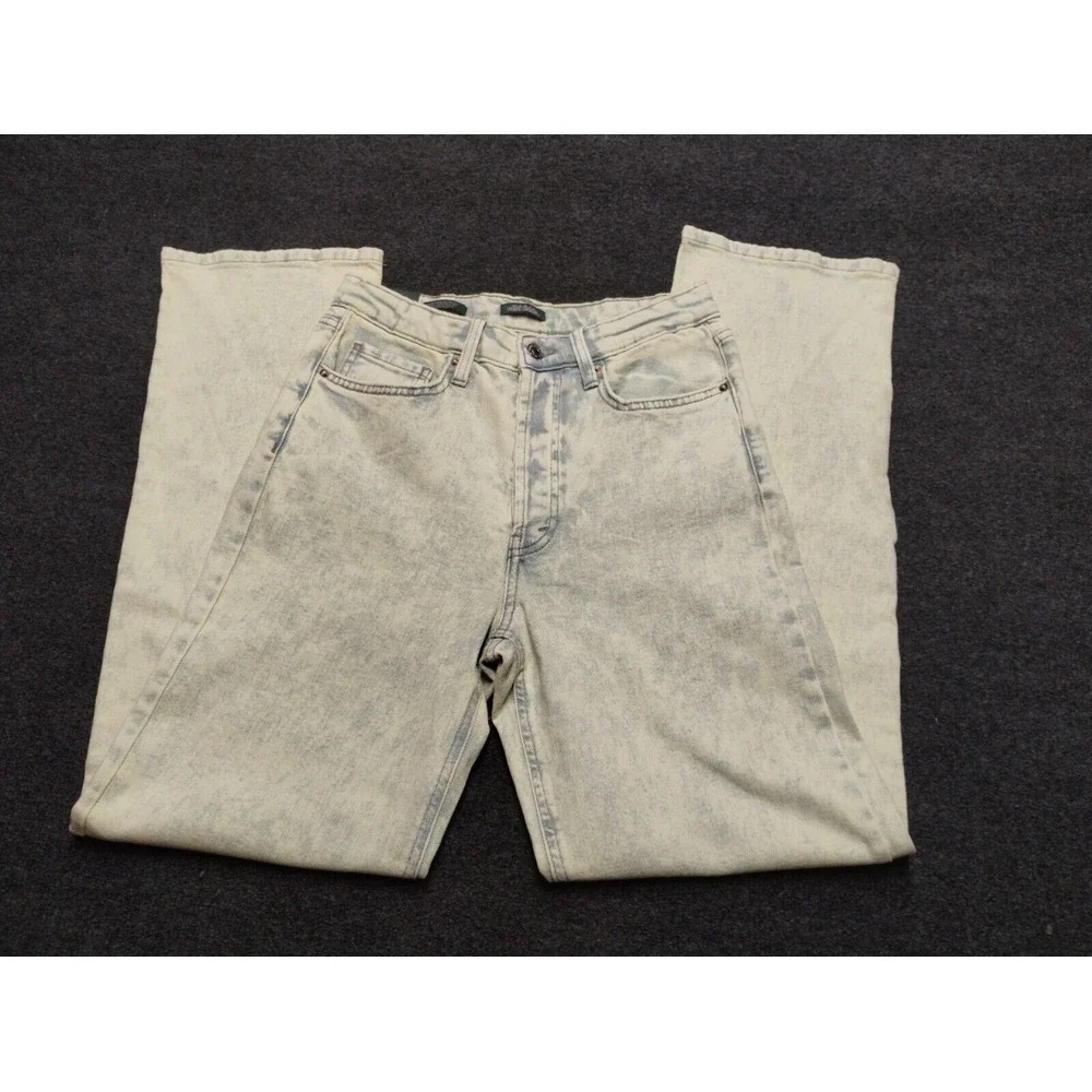 NWT Wild Fable Jeans Women 4 / 27 Blue Highest Rise 90s Straight Light Acid Wash